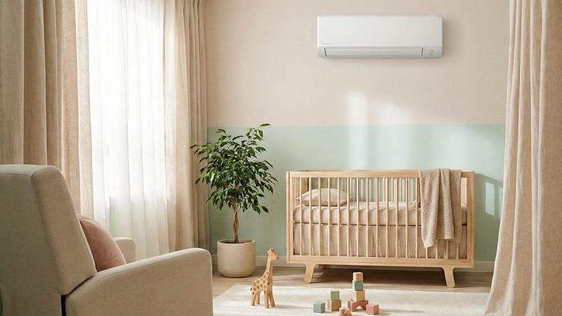 Aer conditionat in camera copilului: riscuri si recomandari